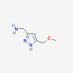 Structure of 1-[5-(METHOXYMETHYL)-1H-PYRAZOL-3-YL]METHANAMINE 95%