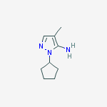 2-CYCLOPENTYL-4-METHYL-2H-PYRAZOL-3-YLAMINE结构式