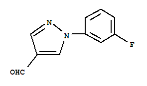 Structure of 1H-pyrazole-4-carboxaldehyde, 1-(3-fluorophenyl)-
