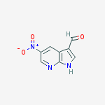 5-nitro-1H-pyrrolo[2,3-b]pyridine-3-carbaldehyde结构式