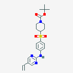 Structure of tert-butyl 4-[4-[(5-ethenylpyrimidin-2-yl)amino]phenyl]sulfonylpiperidine-1-carboxylate