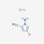 1-Amino-4-bromo-1H-pyrrole-2-carbonitrile hydrochloride结构式