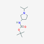 TERT-BUTYL 1-ISOPROPYLPYRROLIDIN-3-YLCARBAMATE结构式