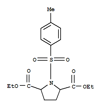 Structure of diethyl 1-tosylpyrrolidine-2,5-dicarboxylate
