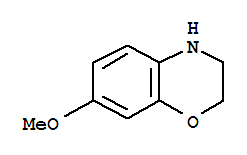 7-Methoxy-3,4-dihydro-2H-benzo[1,4]oxazine结构式