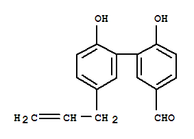 Structure of [1,1'-Biphenyl]-3-carboxaldehyde,2',6-dihydroxy-5'-(2-propen-1-yl)-