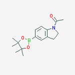 Structure of 1-(5-(4,4,5,5-TETRAMETHYL-1,3,2-DIOXABOROLAN-2-YL)INDOLIN-1-YL)ETHANONE