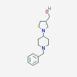 1-(1-BENZYL-4-PIPERIDINYL)TETRAHYDRO-1H-PYRROL-3-YL]METHANOL结构式