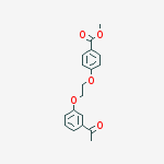 Methyl 4-[2-(3-acetylphenoxy)ethoxy]-benzenecarboxylate结构式