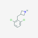 Structure of 3-[(2,6-Dichlorophenyl)methyl]azetidine