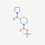 1-BOC-3-(1-PYRROLIDINYLCARBONYL)PIPERIDINE结构式