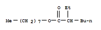 Structure of octyl 2-ethylhexanoate