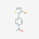 Structure of 2-(4-Acetylphenyl)-3-bromothiophene