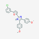 Structure of NEURODAZINE; 2-[5-(3-CHLOROPHENYL)FURAN-2-YL]-4,5-BIS(4-METHOXYPHENYL)-1H-IMIDAZOLE
