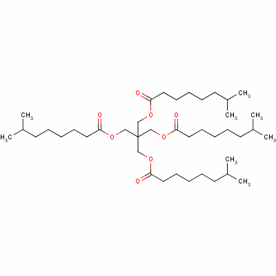 Structure of 2,2-bis[[(1-oxoisononyl)oxy]methyl]-1,3-propanediyl diisononanoate
