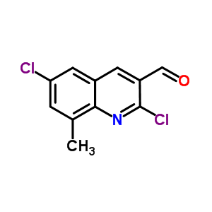 Structure of 2,6-DICHLORO-8-METHYLQUINOLINE-3-CARBOXALDEHYDE