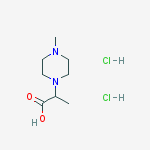 Structure of 2-(4-Methylpiperazin-1-yl)propanoic acid dihydrochloride