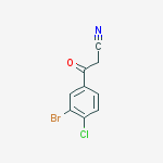 Structure of BENZENEPROPANENITRILE, 3-BROMO-4-CHLORO-B-OXO-