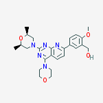 5-[2-[(2R,6S)-2,6-二甲基-4-吗啉基]-4-(4-吗啉基)吡啶并[2,3-d]嘧啶-7-基]-2-甲氧基苯甲醇结构式