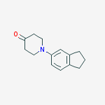 1-(2,3-dihydro-1H-inden-5-yl)piperidin-4-one结构式