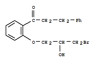 Structure of 1-[2-(3-Bromo-2-hydroxypropoxy)phenyl]-3-phenyl-1-propanone