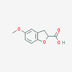 5-METHOXY-2,3-DIHYDRO-BENZOFURAN-2-CARBOXYLIC ACID结构式