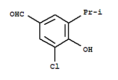 Structure of 3-chloro-4-hydroxy-5-(isopropyl)benzaldehyde
