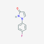 1,2-DIHYDRO-1-(4-FLUOROPHENYL)-3H-PYRAZOL-3-ONE结构式