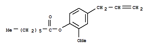 4-allyl-2-methoxyphenyl heptanoate结构式