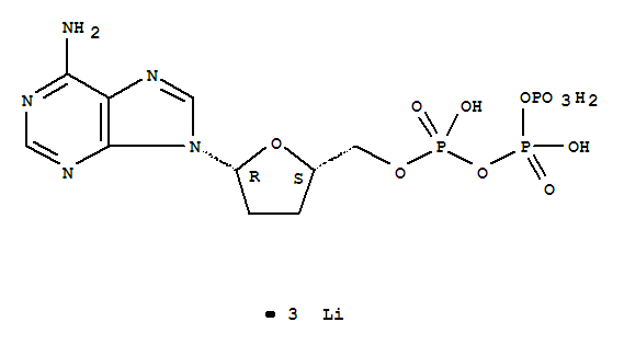 Structure of 2,3-DIDEOXYADENOSINE-5-TRIPHOSPHATE LITHIUM SALT