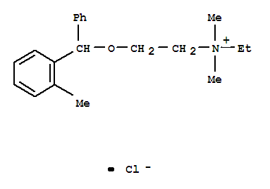 Structure of ethyldimethyl[2-[(2-methylphenyl)phenylmethoxy]ethyl]ammonium chloride