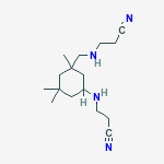 3-[[3-[[(2-cyanoethyl)amino]methyl]-3,5,5-trimethylcyclohexyl]amino]propiononitrile结构式