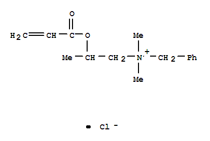 Structure of benzyldimethyl[2-[(1-oxoallyl)oxy]propyl]ammonium chloride