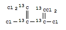 HEXACHLORO-1,3-BUTADIENE (13C4)结构式