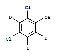 2,4-二氯苯酚-3,5,6 D3结构式