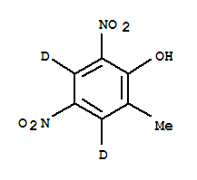 Structure of 4,6-DINITRO-2-METHYLPHENOL-3,5-D2