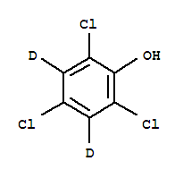 2,4,6-三氯苯酚-3,5-D2结构式