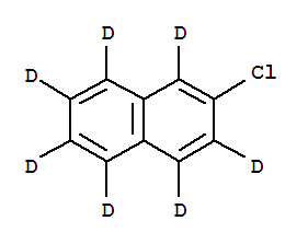 Structure of 2-CHLORONAPHTHALENE (D7)