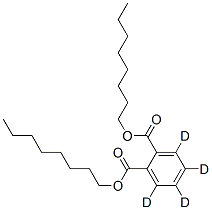 Structure of DI-N-OCTYL PHTHALATE (RING-D4)
