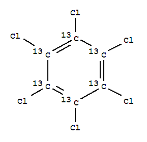 Structure of HEXACHLOROBENZENE 13C6