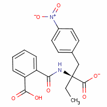 Structure of alpha-ethyl N-(2-carboxybenzoyl)-4-nitro-3-phenyl-L-alaninate