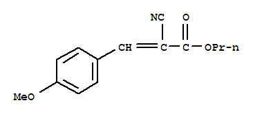 Structure of propyl 2-cyano-3-(4-methoxyphenyl)acrylate