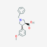 Structure of 1-BENZYL-4-(3-METHOXY-PHENYL)-PYRROLIDINE-3-CARBOXYLIC ACID