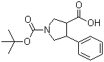 Structure of 4-Phenyl-1,3-pyrrolidinedicarboxylic acid 1-(tert-butyl) ester