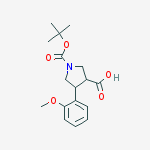 4-(2-METHOXY-PHENYL)-PYRROLIDINE-1,3-DICARBOXYLIC ACID 1-TERT-BUTYL ESTER结构式