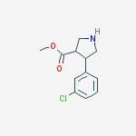 Structure of methyl 4-(3-chlorophenyl)pyrrolidine-3-carboxylate