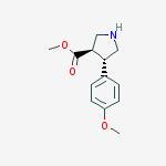 Structure of Trans-methyl 4-(4-methoxyphenyl)pyrrolidine-3-carboxylate