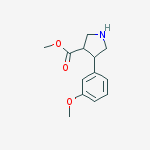 methyl 4-(3-methoxyphenyl)pyrrolidine-3-carboxylate结构式