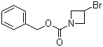Structure of 1-Azetidinecarboxylic acid, 3-bromo-, phenylmethyl ester