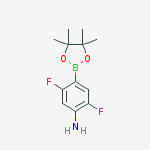 Structure of 2,5-difluoro-4-(4,4,5,5-tetramethyl-1,3,2-dioxaborolan-2-yl)aniline